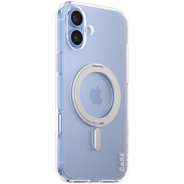 PanzerGlass® CARE kryt Apple iPhone 16 Plus MagSafe KickStand číry/sivý - Puzdra - Hlavný obrázok