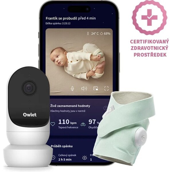 Owlet Dream Sock & Cam 2 Bundle detská pestúnka Original Mint