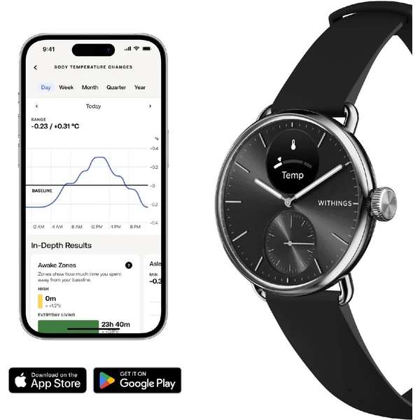 Withings ScanWatch 2 42mm čierne - Inteligentné hodinky - Obrázok L3E7000701
