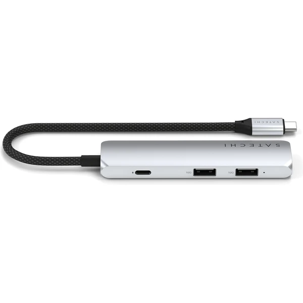 Satechi 4v1 USB-C Slim viacportový adaptér 4K strieborný - USB huby - Obrázok L3UB000P01