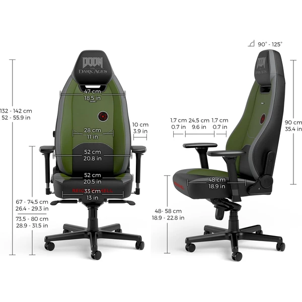 noblechairs LEGEND Doom: The Dark Ages Edition herné stoličky - Stoličky - Obrázok L40N000K01