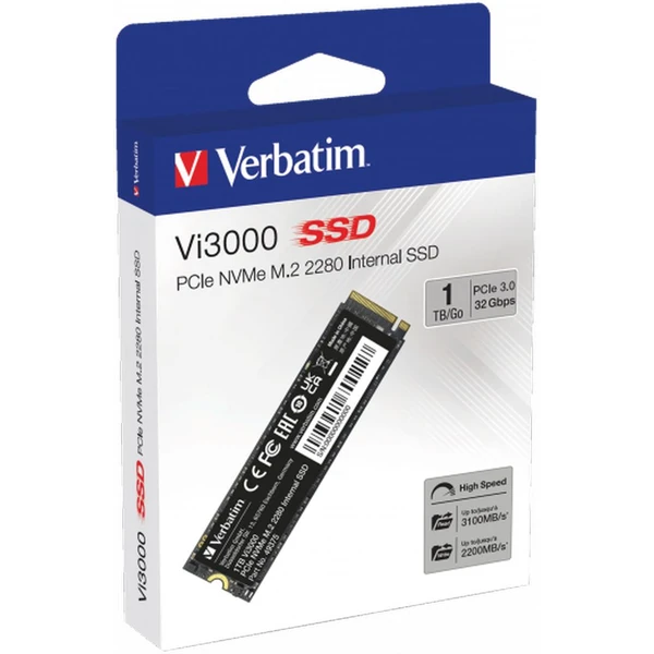 VERBATIM SSD Vi3000 Internal PCIe NVMe M.2 SSD 1TB - SSD - Obrázok L463000O01