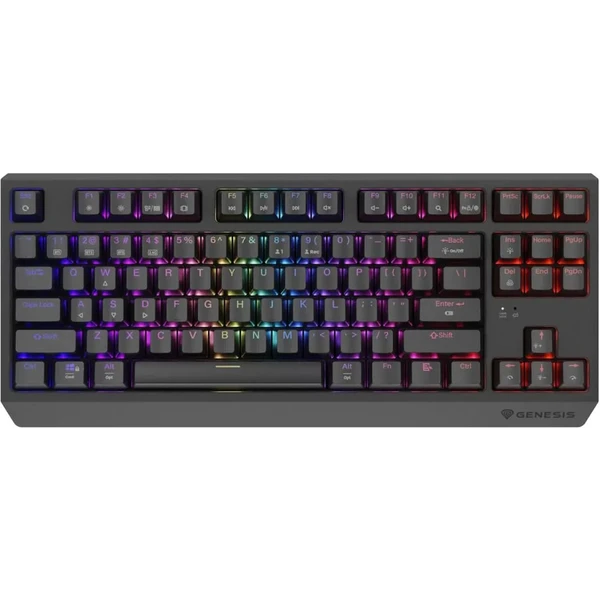 Genesis THOR 230 TKL RGB bezdrôtová mechanická klávesnica čierna Outemu Silent Lemon - Klávesnice - Hlavný obrázok