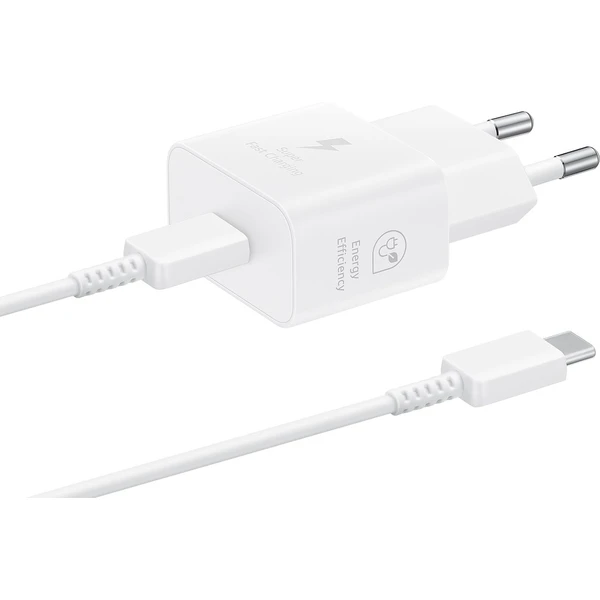 Samsung USB-C 25W GaN nabíjačka s USB-C káblom biela (Bulk) - Nabíjačky - Hlavný obrázok