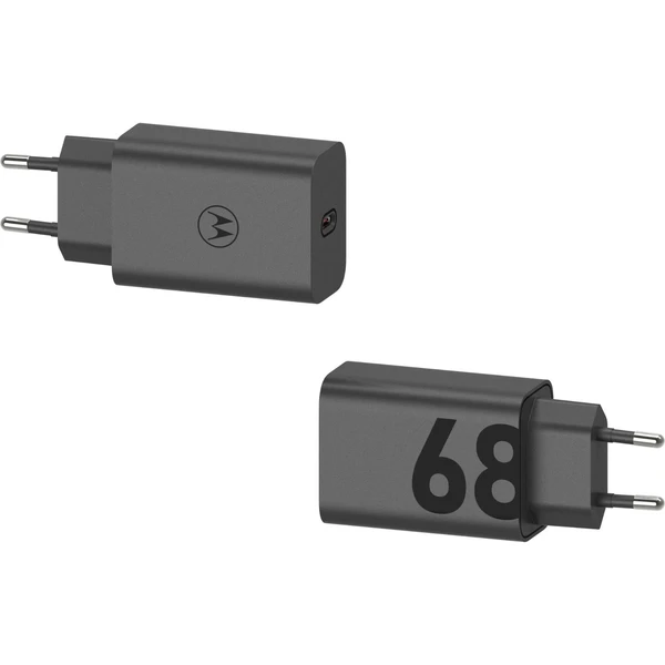 Motorola TurboPower nabíjačka 68W USB-C s USB-C/USB-C káblom čierna - Nabíjačky - Obrázok L4XC000N01