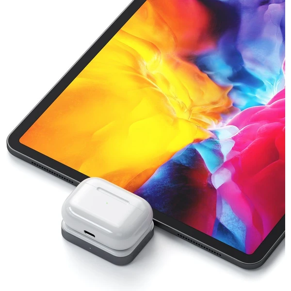 Satechi USB-C Wireless Charging Dock AirPods (5W) vesmírne šedý - Nabíjačky - Obrázok L5AT000501