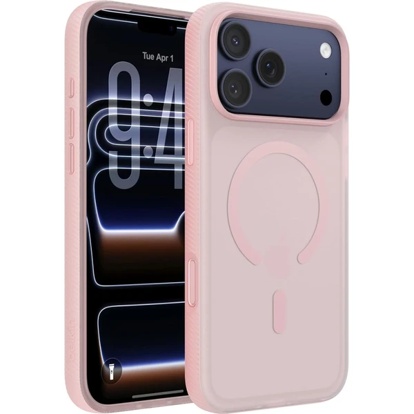 Belkin SheerForce Grip MagSafe kryt iPhone 17 Pro Max ružový - Puzdra - Hlavný obrázok