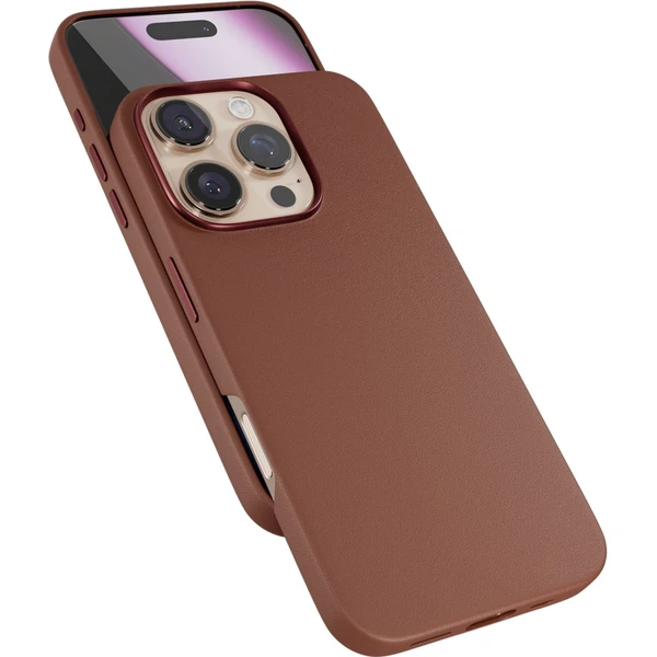 Epico Mag+ Leather kryt pre iPhone 16 Pro hnedá - Puzdra - Obrázok L5FA000K01