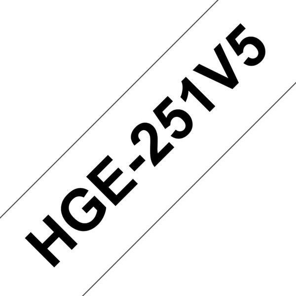 Brother HGE251V5 páska čierna na bielom 24 mm