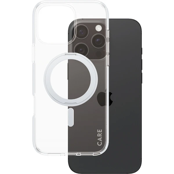 PanzerGlass® CARE kryt Apple iPhone 16 Pro Max MagSafe KickStand číry/sivý - Puzdra - Obrázok L608000P01