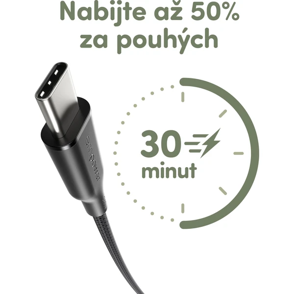 PanzerGlass USB-C/USB-C magnetický napájací kábel 240W 1,5m čierny - Káble a redukcie - Obrázok L63J000K01