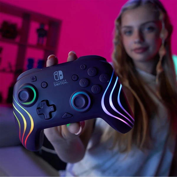 PDP bezdrôtový ovládač Afterglow Wave fialový (Switch) - Herné ovládače - Obrázok L6B6000O01