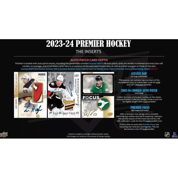 Hokejové karty 2023-24 Upper Deck Premier Hockey Hobby Box - Hokejové karty - Obrázok L6SD000O01