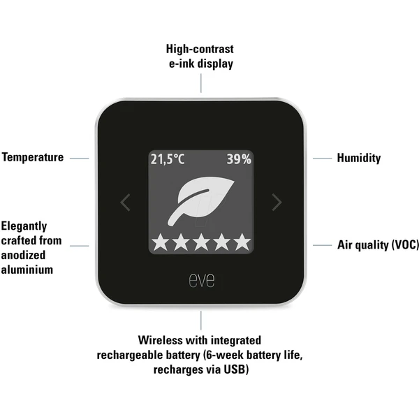 Eve Room vnútorný monitor kvality ovzdušia (Apple HomeKit a Thread) - Meteorologické stanice - Obrázok L718100501