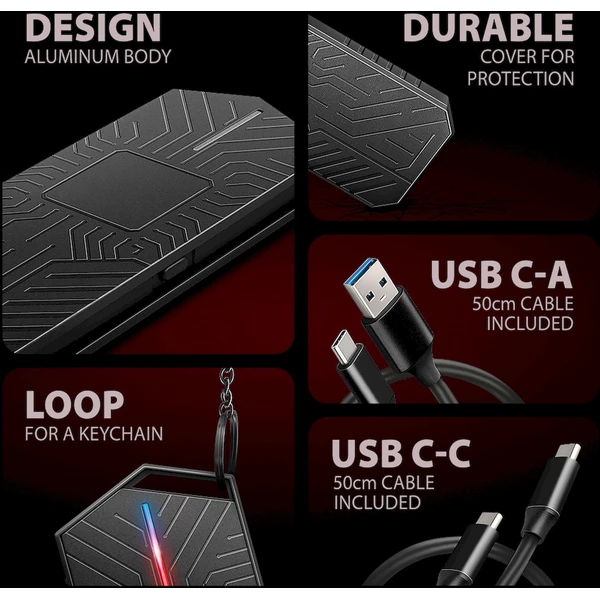 AXAGON EEM2-GAM externý SSD disk čierny - Externé boxy - Obrázok L74D000L01