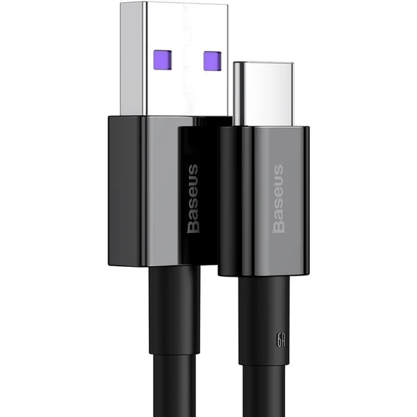 Baseus Superior USB-A/USB-C napájací kábel 66W 1m čierny - Káble a redukcie - Obrázok L76E300401