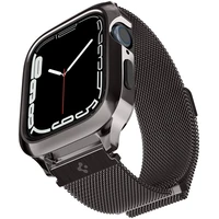 Spigen Metal Fit Pro remienok s puzdrom Apple Watch 9/8/7 (45mm) grafitový - Remienky