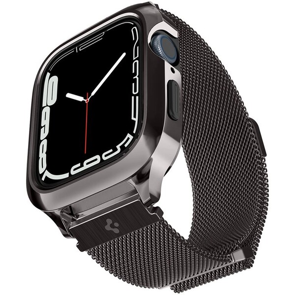 E-shop Spigen Metal Fit Pro remienok s puzdrom Apple Watch 9/8/7 (45mm) grafitový