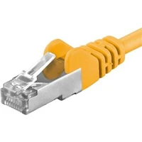 Premiumcord Patch kábel CAT 6a S-FTP RJ45-RJ45 AWG 26/7 1,5m žltý - Káble