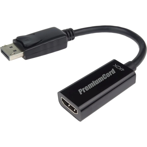 PremiumCord DisplayPort/HDMI redukcia 0,2m čierna - Káble a redukcie - Hlavný obrázok