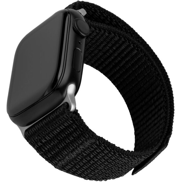 FIXED Nylon Sporty Strap remienok Apple Watch Ultra 49mm, čierny