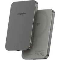 PanzerGlass® empower bezdrôtová Qi2 powerbanka 5000 mAh, MagSafe, sivá - Powerbanky