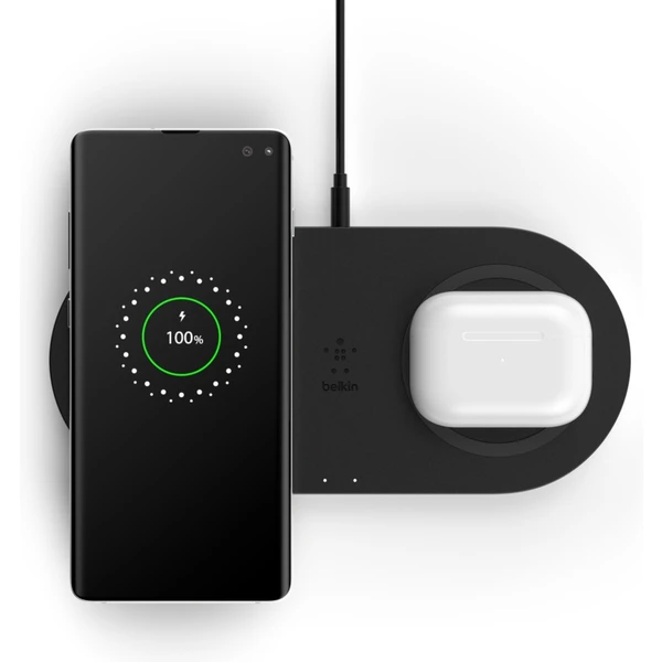 Belkin BOOST CHARGE duálna 10W bezdrôtová nabíjačka čierna - Nabíjačky - Obrázok L8LF300301
