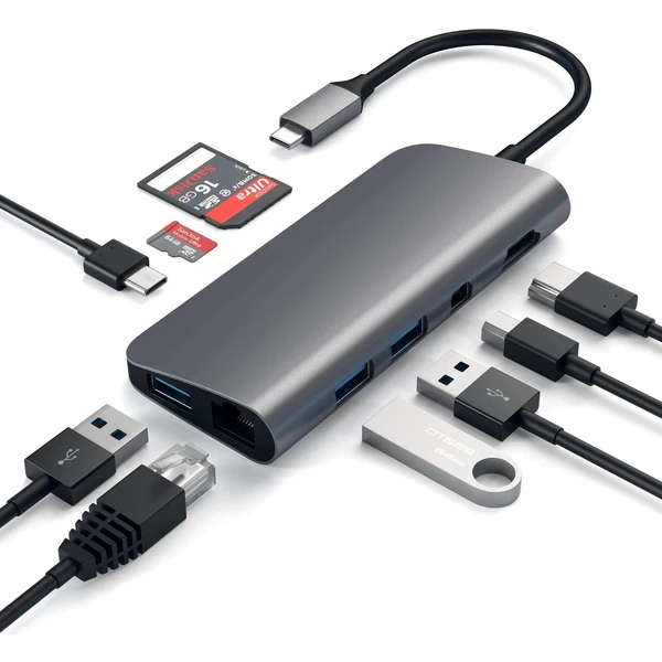 Satechi Multimedia húb vesmírne šedý - USB huby - Obrázok L8ME100301