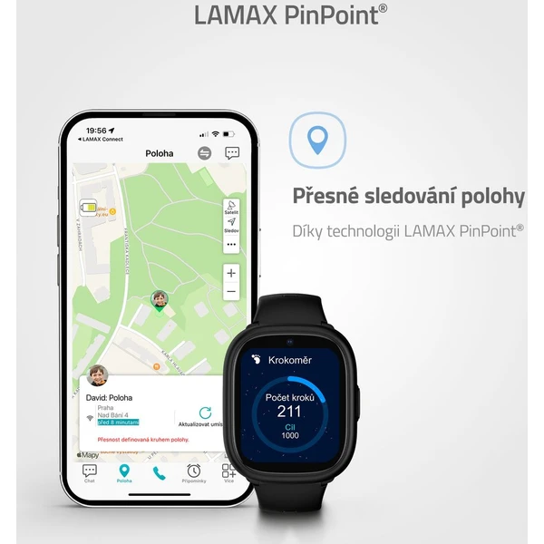 LAMAX WatchY4 Plus detské hodinky čierne - Inteligentné hodinky - Obrázok L929000P01