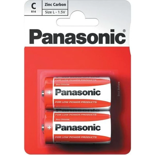Panasonic Red Zinc C zinkouhlíková batéria (2ks) - Batérie - Hlavný obrázok