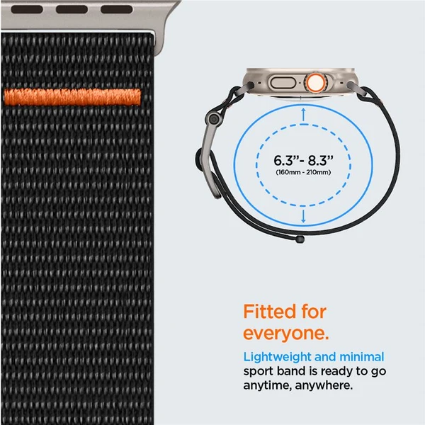 Spigen DuraPro Flex Ultra remienok Apple Watch 49/46/45/44/42mm čierny - Remienky - Obrázok L9N2000P01