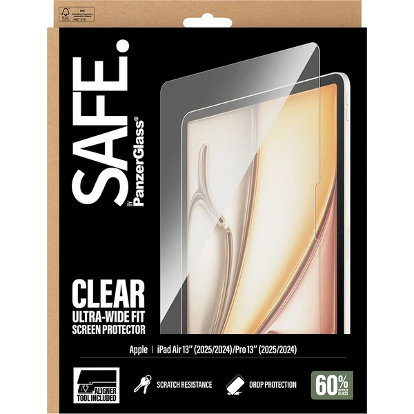 PanzerGlass® SAFE sklo s inštalačným rámčekom Apple iPad Air 13"/Pro 13" (2024/2025) - Ochranné fólie a sklo - Obrázok L9XL000K01