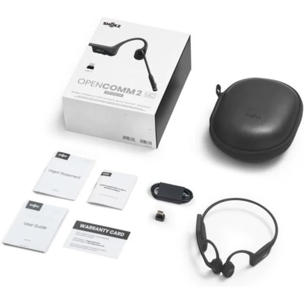 Shokz OpenComm2 UC (2025) Bluetooth slúchadlá pred uši s adaptérom USB-C čierna - Slúchadlá - Obrázok L9ZE000J01