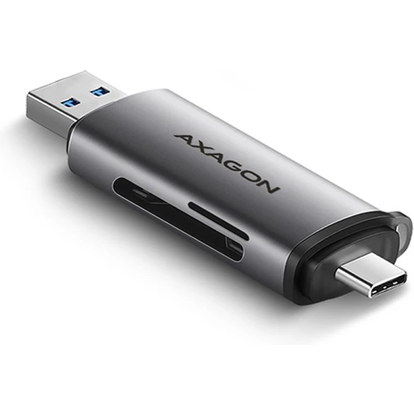 AXAGON CRESAC USB3.2 Gen 1 TypeC + TypeA externá čítačka kariet SD/microSD podpora UHSI - Čítačky pamäťových kariet - Obrázok L9ZHF00101