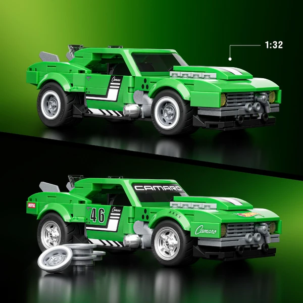 Mattel Brick Shop zostaviteľný model Hot Wheels - Custom 68 Camaro (Speed ??series) - Stavebnica - Obrázok LA6L000K01