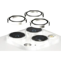 PanzerGlass HoOps ochranné krúžky Apple iPhone 15 Pro/15 Pro Max - biely hliník - Ochranné fólie a sklo