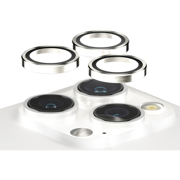 E-shop PanzerGlass HoOps ochranné krúžky Apple iPhone 15 Pro/15 Pro Max - biely hliník