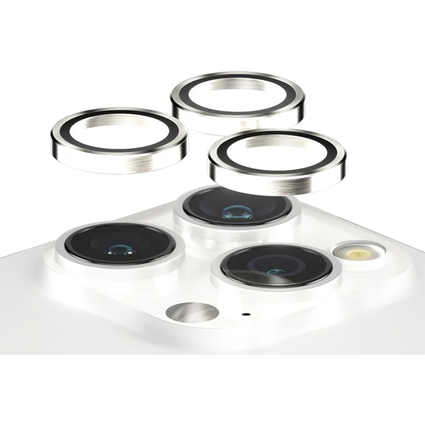 PanzerGlass HoOps ochranné krúžky Apple iPhone 15 Pro/15 Pro Max - biely hliník - Ochranné fólie a sklo - Hlavný obrázok