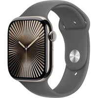 Apple Watch Series 10 Cellular 42mm Prírodný titán so skalo šedým športovým remienkom M/L - Inteligentné hodinky