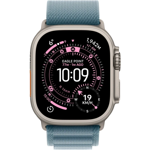 Apple Watch Ultra 3 (2025) 49mm Prírodný titán so svetlo modrým alpským ťahom L - Inteligentné hodinky - Hlavný obrázok