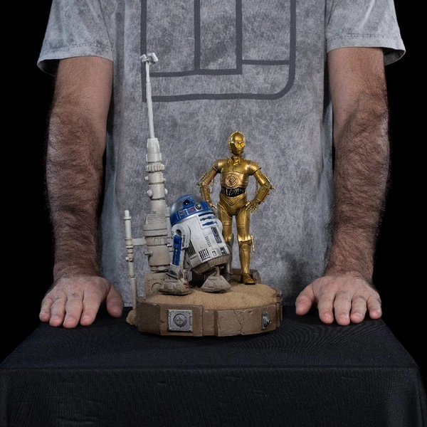 Soška Iron Studios Star Wars - C3-PO a R2-D2 Deluxe Art Scale 1/10 - Sochy a sošky - Obrázok LAX1000N01