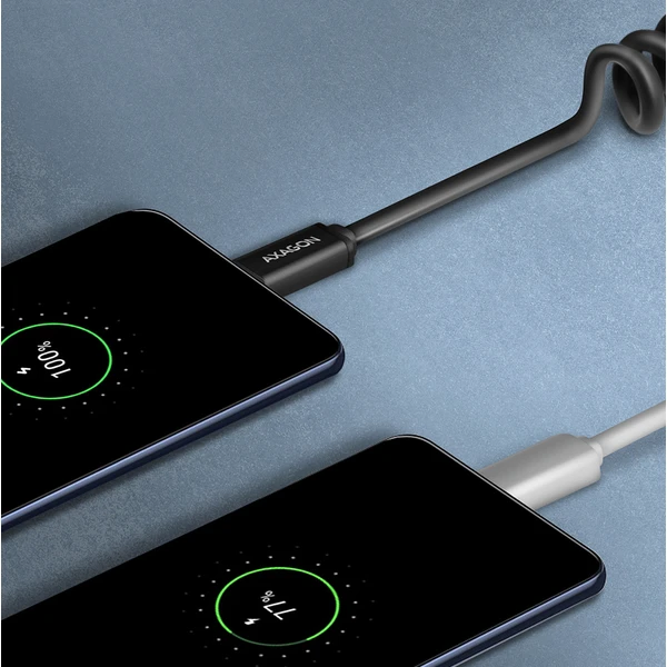 AXAGON TWISTER USB-C/USB-A napájací kábel 0,6 m čierny - Káble a redukcie - Obrázok LBD0700301