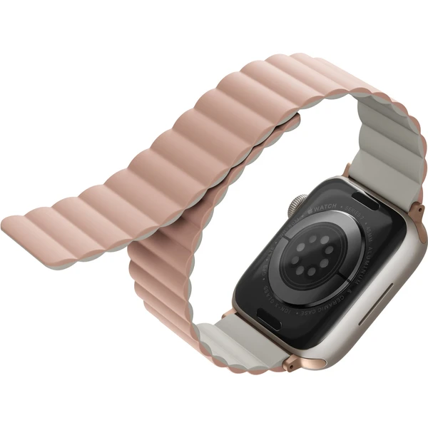 UNIQ Revix obojstranný remienok pre Apple Watch 49/46/45/44/42mm Blush (ružový/béžový) - Remienky - Obrázok LBHMF00101