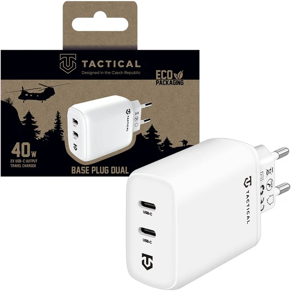 Tactical Base Plug Dual sieťová nabíjačka (40W) biela - Nabíjačky - Obrázok LBU0000P01