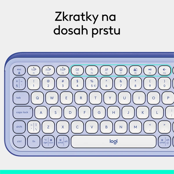 Logitech POP ICON KEYS (US) klávesnica ľaliová - Klávesnice - Obrázok LBU8000O01