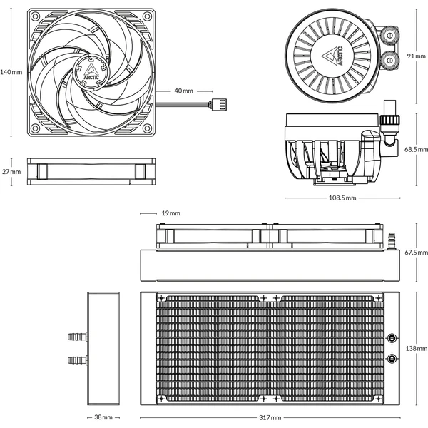 ARCTIC Liquid Freezer III - 280 - Chladiče - Obrázok LBV4000L01
