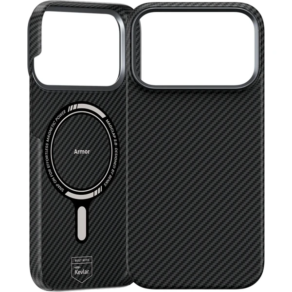 Benks ArmorAir 600D Kevlar MagSafe kryt iPhone 17 Pro Max Black - Puzdra - Obrázok LDCK000K01