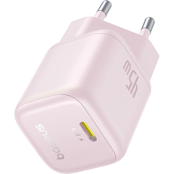 Rýchlonabíjačka do siete Baseus PicoGo GaN 45W USB-C PD ružová - Nabíjačky - Obrázok LEGE000L01