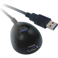 PremiumCord USB-A/USB-A stolový držiak USB zariadení 1,8m čierny - Káble a redukcie