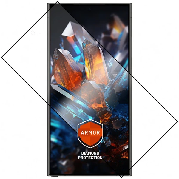 FIXED Armor prémiové tvrdené sklo s aplikátorom Samsung Galaxy S24 Ultra čierne - Ochranné fólie a sklo - Hlavný obrázok